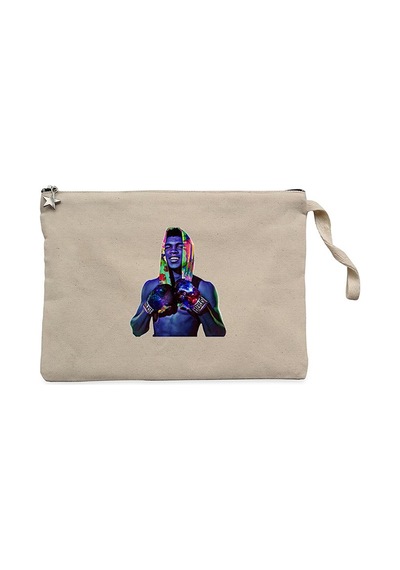 Muhammad Ali Color Krem Clutch Astarlı Cüzdan / El Çantası Krem