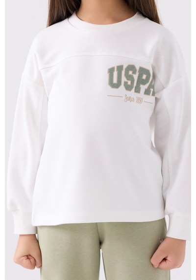U.S. Polo Assn. U.s. Polo Assn Kız Çocuk Beyaz Eşofman Takımı Us1976-c-v1 Beyaz