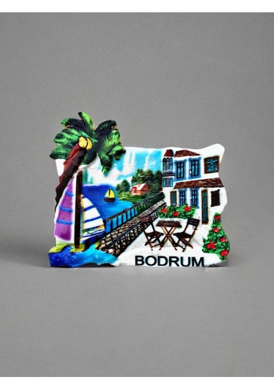 Bodrum Temalı Kabartmalı Polyester Magnet. 7,5cm X 6,5cm Kod:1064 04173703