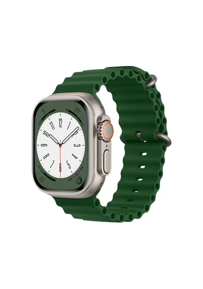 Newface Apple Watch Uyumlu 38mm Ocean Kordon - Koyu Yeşil