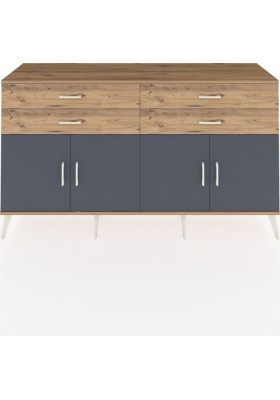 Hyperion Konsol 2 Raflı 4 Çekmeceli 8 Kapaklı 176x44x99 Çam-antra Çam-antrasit/çam Hyperion Konsol 2 Raflı 4 Çekmeceli 8 Kapaklı 176x44x99 Çam-antra Çam-antrasit/çam