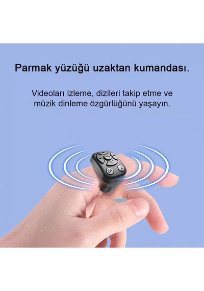 Cr41 Parmak Yüzüğü Tiktok Bluetooth Uzaktan Kumanda Sayfa Çevirici Video Kaydı Selfie Kumandası Powerpoint Slayt Atlatıcı