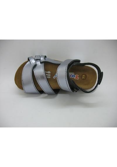 Toddler 01223 Doğal Deri Mantar Taban Füme Sandalet 21-25 Füme