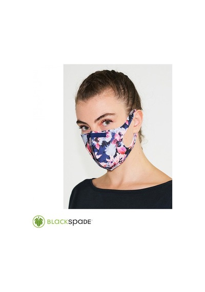 BLACKSPADE Unisex Koruyucu Maske Çiçek Desen L