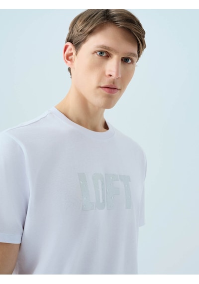 Loft Regular Fit Beyaz Erkek T-shirt Lf2038460 Beyaz