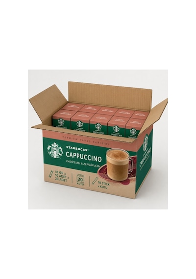Starbucks Cappucino 18 Gr X 10 Adet X 20 Adet-477 Çözünebilir