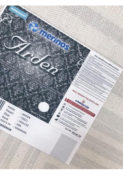 Merinos Halı Arden 72821 096 Serisi Akrilik Salon Oturma Yatak Odası Halısı Gri Krem