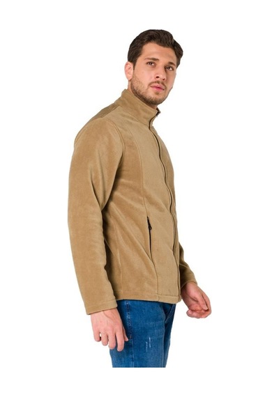 Şensel, Erkek Polar Mont, Bej -99E411- Cepli,Fermuarlı,Outdoor