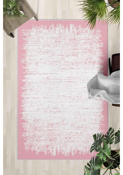 Kaymaz Taban Yıkanabilir Halı Mutfak, Salon, Yatak Odası İçin Modern Dijital Baskı Halı Slnhal130 - 524 Çok Renkli