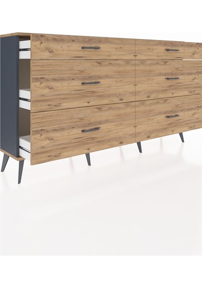 Arges Konsol 6 Çekmeceli 176x30x99 Antrasit-çam Atlas Çam/atlas Çam - Antrasıt Arges Konsol 6 Çekmeceli 176x30x99 Antrasit-çam Atlas Çam/atlas Çam - Antrasıt