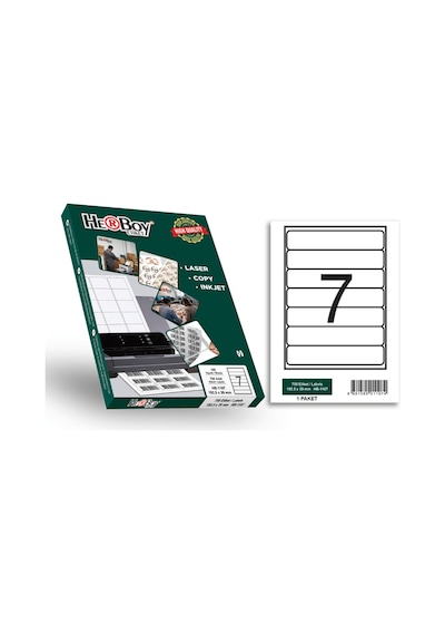 Herboy Hb-1107 192,5 X 39 Mm A4 Laser Etiket 100 Adet