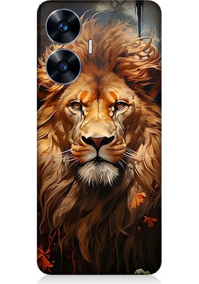 Realme C55 Uyumlu Silikon Kılıf Yorgun Savaşçı Aslan