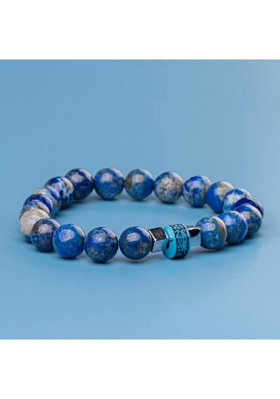 Lapis Lazuli Doğal Taş Bileklik 8 Mm İlahi İçgörü Renkli