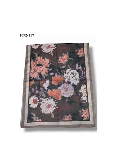 Velscarfs Soft Pamuk Şal Kahverengi 1092-117 Çok Renkli