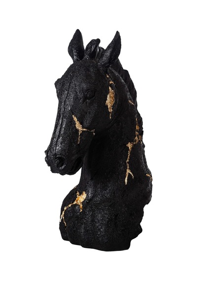 Antique Horse Büst Biblo 15x25x38 Cm 3 Adet Çok Renkli