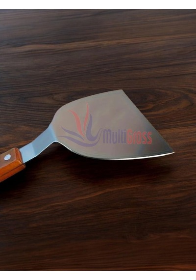 Tr Ahşap Saplı Paslanmaz Çelik Spatula, Metalik Diğer