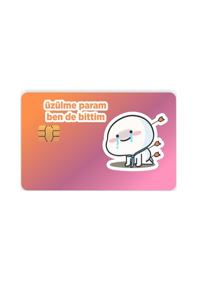 Qubby Üzülme Param Kart Kaplama Sticker Kart Etiketi