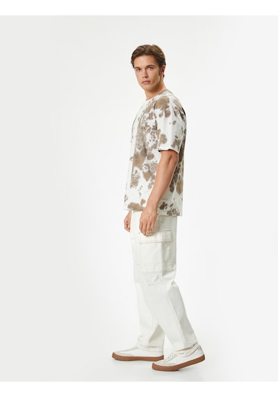 Koton Oversize Tişört Batik Desenli Kısa Kollu Bisiklet Yaka Pamuklu Deve Tüyü Desenli 4sam10331hk Camel Koton Oversize Tişört Batik Desenli Kısa Kollu Bisiklet Yaka Pamuklu Deve Tüyü Desenli 4sam10331hk Camel