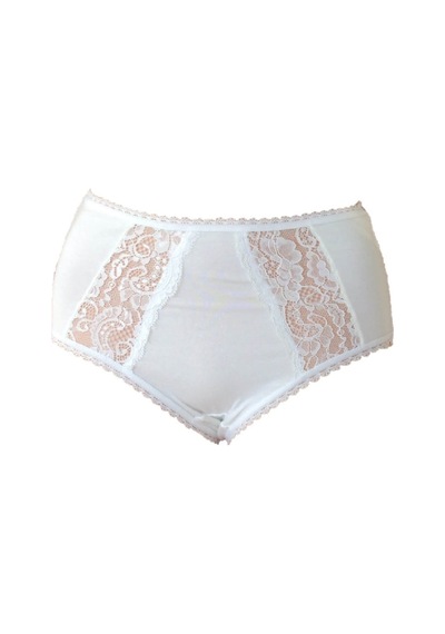 İmer 4100 Kadın Modal Dantel Detaylı Yüksek Bel Slip & Külot - Krem