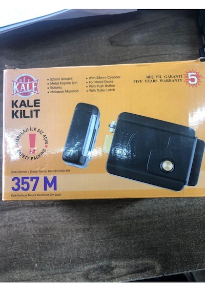Kale Kilit Kale 357 M Elektrikli Demir Kapı Kilidi Otomat Dıştan Takma Siyah 70 Mm 5 Anahtar