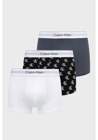 Calvin Klein Pamuklu Logolu 3 Pack Boxer Lv00nb43895u4 Erkek Boxer Lv00nb4389 5u4 Gri-siyah-beyaz