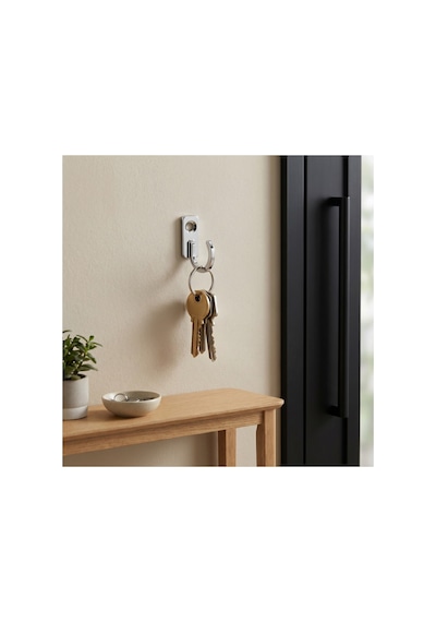 Anahtar Askısı, Metal Vestiyer Askısı, Siyah, Dolap Askılığı 5'li Set Vidalı Si Yah