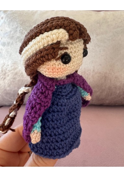 Mini Anna Amigurumi Oyuncak Bebek 11 Cm 002