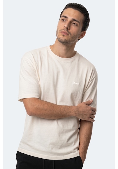 Slazenger Kodex Erkek Oversıze Ekru Tişört