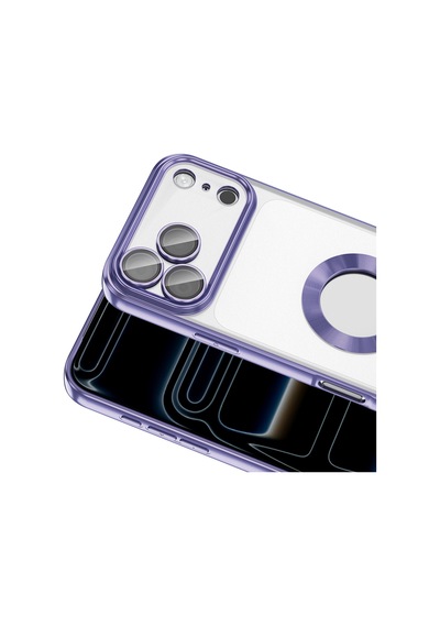 Apple iPhone Uyumlu 17 Pro Max Kılıf Kamera Lens Korumalı Logo Gösteren İnce Hafif Pazarplus Lila