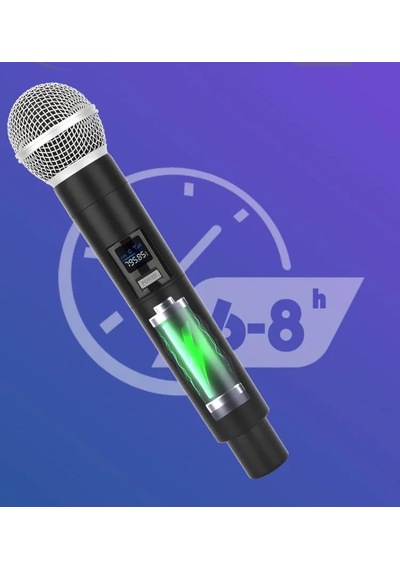 Kablosuz Şarkı Mikrofonu 6.35mm Amfi Hoparlör İçin 600 Hz İla 800 Khz Tak Ve Çalıştır Kablosuz Mikrofon Dış M