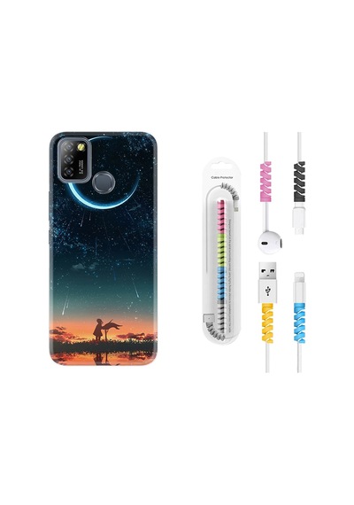 Infinix Smart 5 Kılıf Kablo Koruyuculu Ay Ve Kız 1720