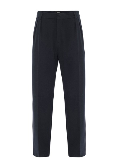 Antioch Yüksek Bel Pileli Relaxed Fit Baggy Erkek Pantolon Lacivert