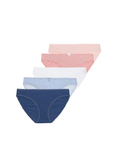 Marks & Spencer 5'li Cotton Lycra:registered: Bikini Külot Seti Lacivert