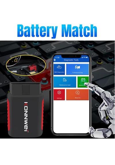 Konnwei Profesyonel Mini Bluetooth Tarayıcı Cihaz İos/android Kdıag App