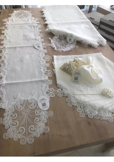 Buradabulabilirsin Sofra Takımı 26 Parça Anna Model Yemek Takımı Örtüsü Dertsiz 160 X 260 Cm Masa Örtüsü Bbz Çok Renkli