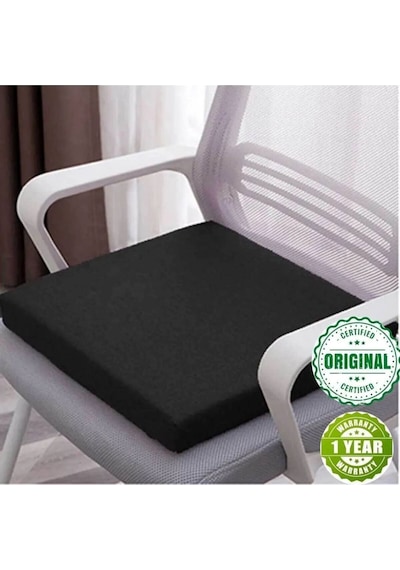 Sandalye Minderi Araba Koltuk Minderi Uyumlu Ortopedik Minder Koltuk Pedi 50 Cm X 50 Cm X 7cm Siyah