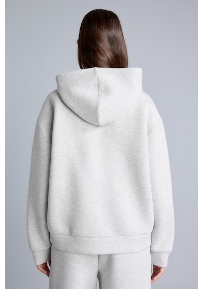 Defacto Relaxed Fit Kapüşonlu Fermuarlı Cepli Skuba Kumaş Basic Sweatshirt Hırka H5571ax26augr93 Gri-gr93