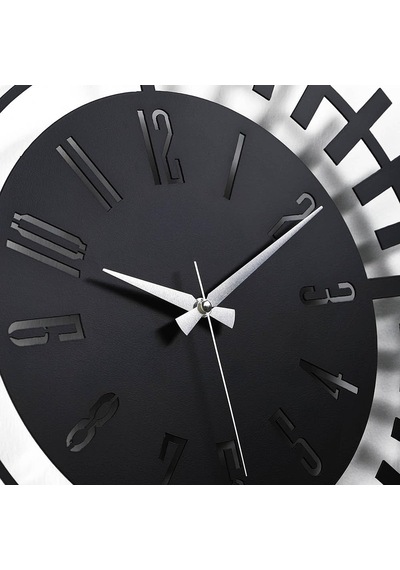 Dubai Dekoratif Metal Siyah Duvar Saati 41x41cm Sessiz Mekanizma Mds-41 Myk2079-1 Diğer