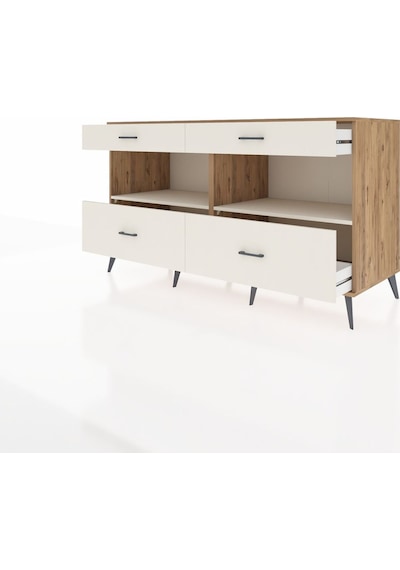 Kronos Konsol 2 Raflı 4 Çekmeceli 176x59x99 Çam-aytaşı Çam-aytaşı