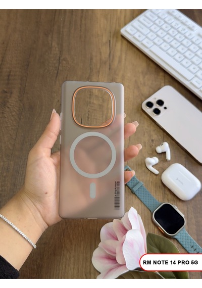 Redmi Note 14 Pro 5g Magsafe Uyumlu Mat Sert Klein Kılıf Gri