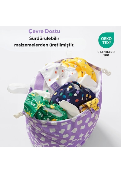 Bambino Mio Su Geçirmez Bebek Bezi Saklama Çantası Xl Wet Bag Bold Çok Renkli