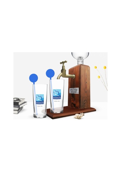 Kişiye Özel Renkli Baskılı Bodrum Tasarımlı Turistik İkili Vodka