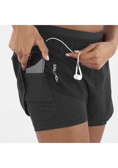 Salomon Cross 2ın1 Short W Siyah Siyah