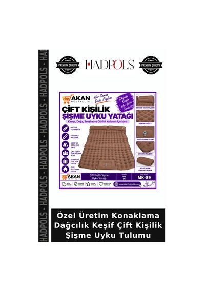 Özel Üretim Konaklama Dağcılık Keşif Çift Kişilik Şişme Uyku Tulumu Çok Renkli