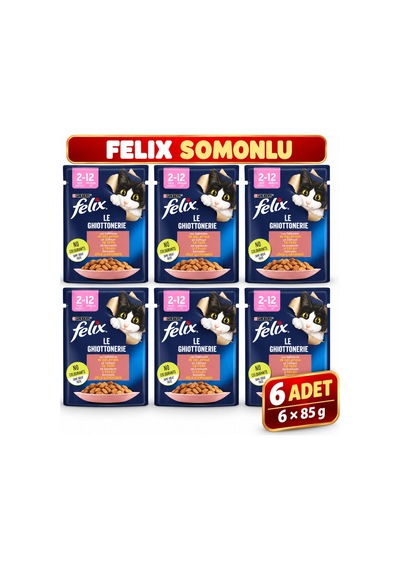 Felix Somonlu Yetişkin Kedi Yaş Mama 6x85g
