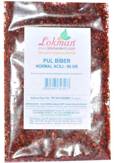 Pul Biber Normal Acılı 50 Gr Paket