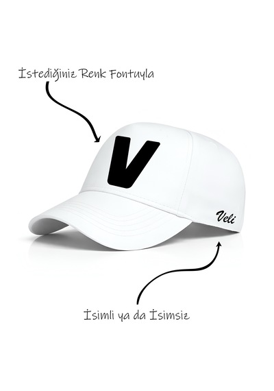 Ogc V Harfi Unisex Şapka Beyaz
