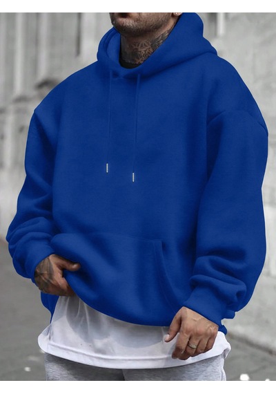 Uyguntarz Unisex Brooklyn Bridge Baskılı Oversize Sweatshirt Mavi