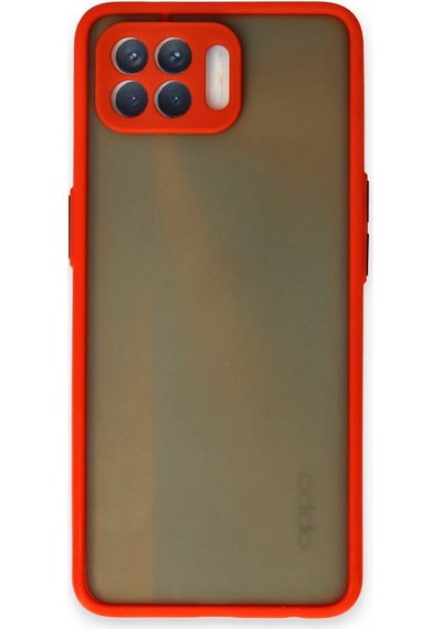 Gld-spt- Newface Oppo Reno 4 Lite Kılıf Montreal Silikon Kapak - Kırmızı