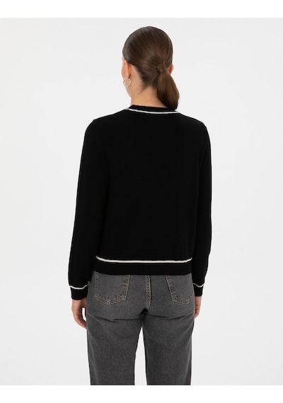 Pierre Cardin Kadın Siyah Hırka Triko 50316344-vr046 Siyah